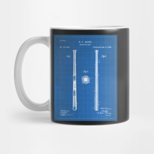 Baseball Bat Patent - Baseball Player Team Coach Art - Blueprint Mug